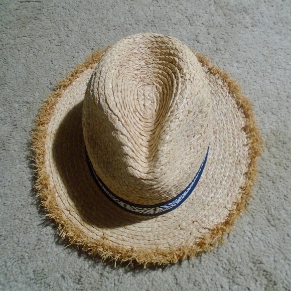 TARGET Fringe Trim Raffia Ribbon Banded Sun Hat - Picture 3 of 11